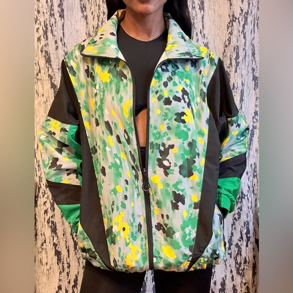 Adidas by Stella McCartney Jackets & Blazers - Adidas by Stella McCartney Green and Yellow Bomber Jacket